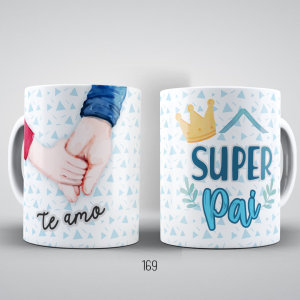 Caneca Branca dia dos pais 325ml porcelana